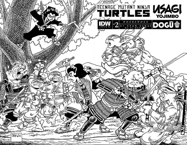 Teenage Mutant Ninja Turtles Usagi Yojimbo Wherewhen #2 Cover D 25 Copy Variant Edition Black & White Sakai